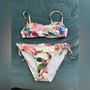 Floral Bikini Set with Adjustable Straps size 8